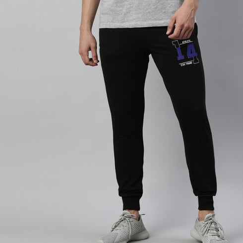 Grey & Black Solid Lounge Wear